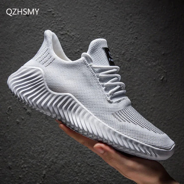 Breathable White Trendy Sneakers